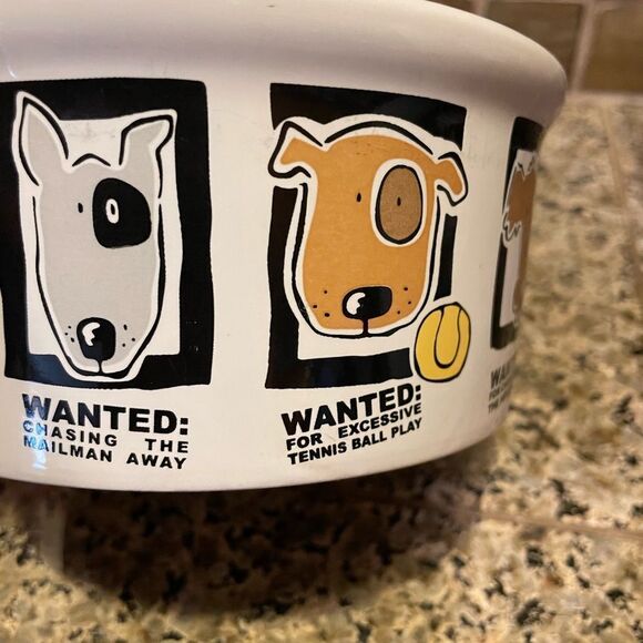 Mug Shots Signature Stoneware Dog Bowl 6 inch - Picture 5 of 12